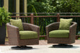 Horizon Hall Outdoor Swivel Lounge Chair with Cushion - Dow Furniture (ME)