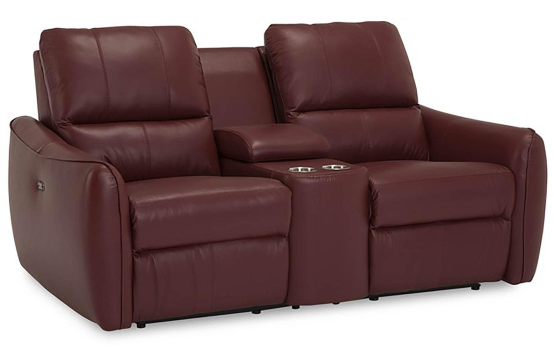 Palliser Arlo Power Console Loveseat with Cupholder