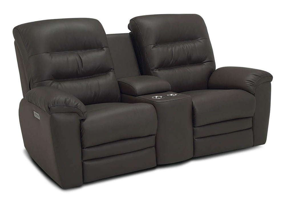 Palliser Keiran Console Loveseat Power with Cupholder and Power Headrest