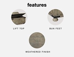 Aldwin Coffee Table With Storage - Dow Furniture (ME)