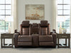High Impact Power Reclining Loveseat with Console - Dow Furniture (ME)