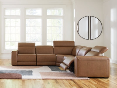 Magic Man 5-Piece Power Reclining Sectional - Dow Furniture (ME)