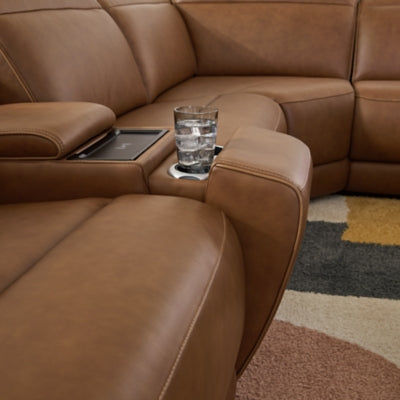 Magic Man 5-Piece Power Reclining Sectional - Dow Furniture (ME)