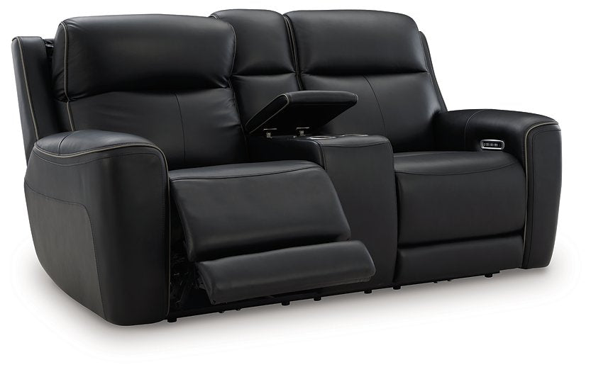 5Z-Comfort Power Reclining Loveseat with Console - Dow Furniture (ME)