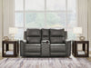 Bleckley Power Reclining Loveseat with Console - Dow Furniture (ME)