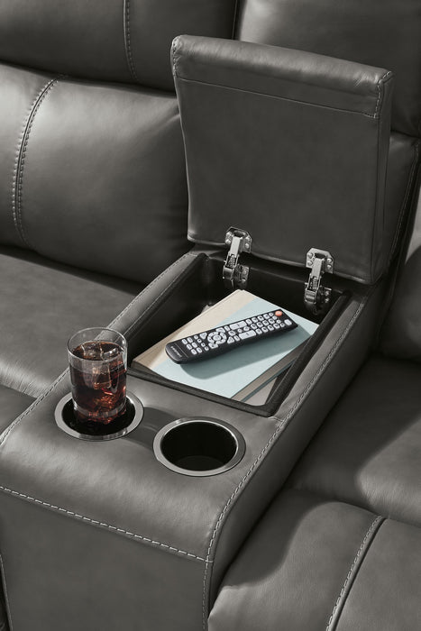Bleckley Power Reclining Loveseat with Console - Dow Furniture (ME)
