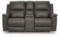 Bleckley Power Reclining Loveseat with Console - Dow Furniture (ME)