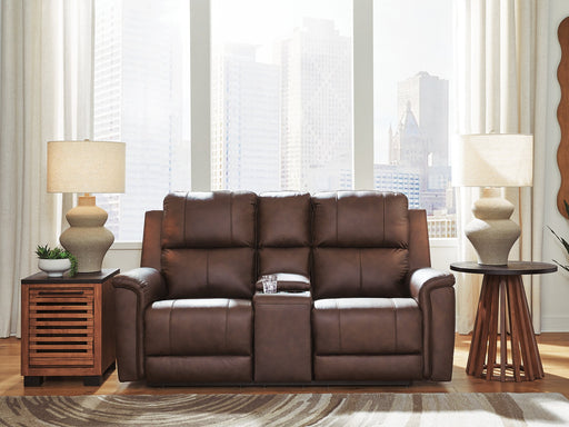 Bleckley Power Reclining Loveseat with Console - Dow Furniture (ME)