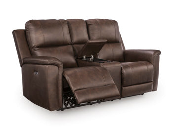 Bleckley Power Reclining Loveseat with Console - Dow Furniture (ME)