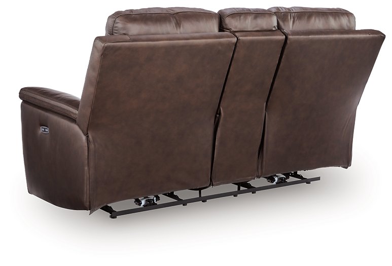 Bleckley Power Reclining Loveseat with Console - Dow Furniture (ME)