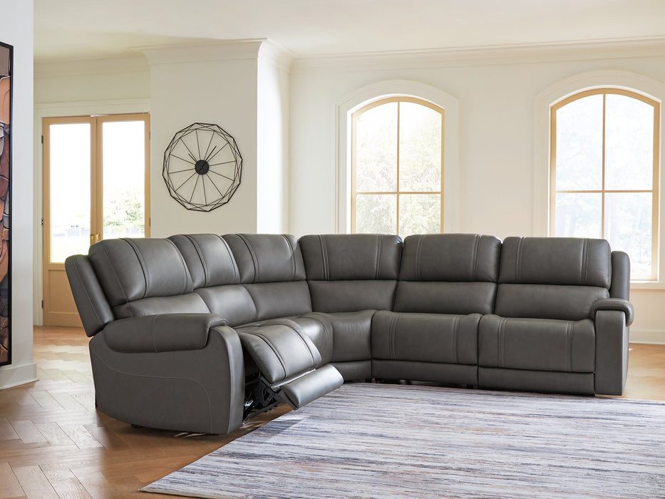 5Z - Pittson Power Reclining Sectional - Dow Furniture (ME)