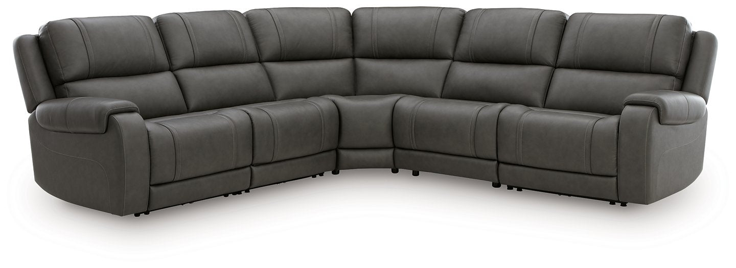 5Z - Pittson Power Reclining Sectional - Dow Furniture (ME)