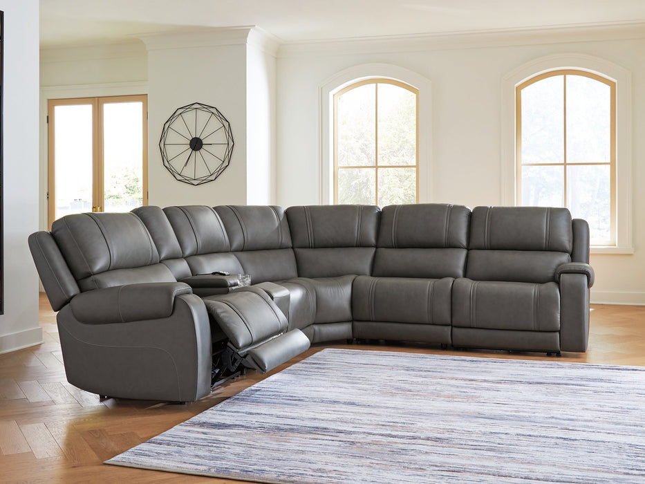 5Z - Pittson Power Reclining Sectional - Dow Furniture (ME)