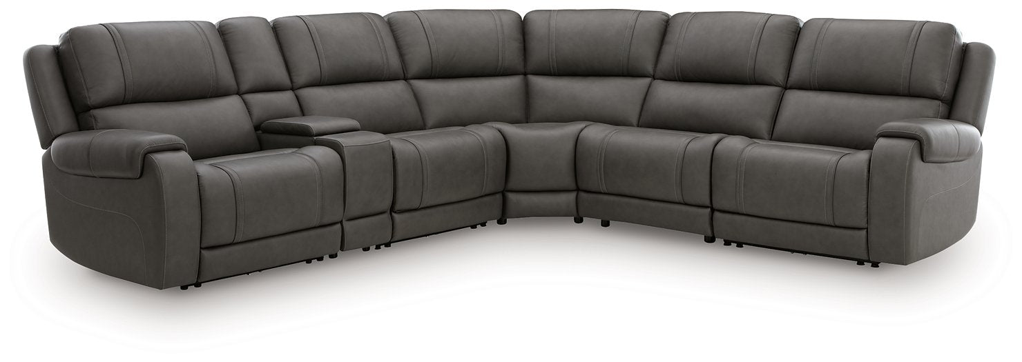 5Z - Pittson Power Reclining Sectional - Dow Furniture (ME)