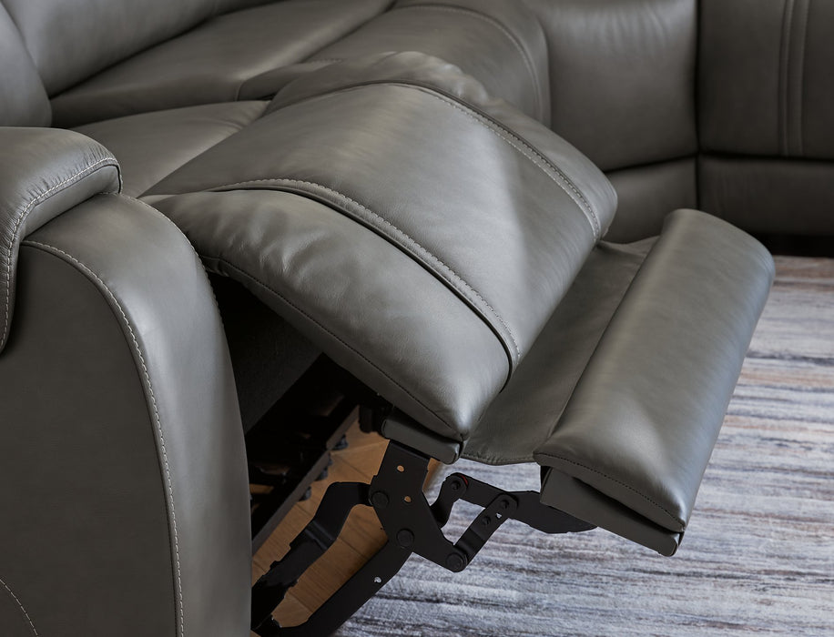 5Z - Pittson Power Reclining Sectional - Dow Furniture (ME)