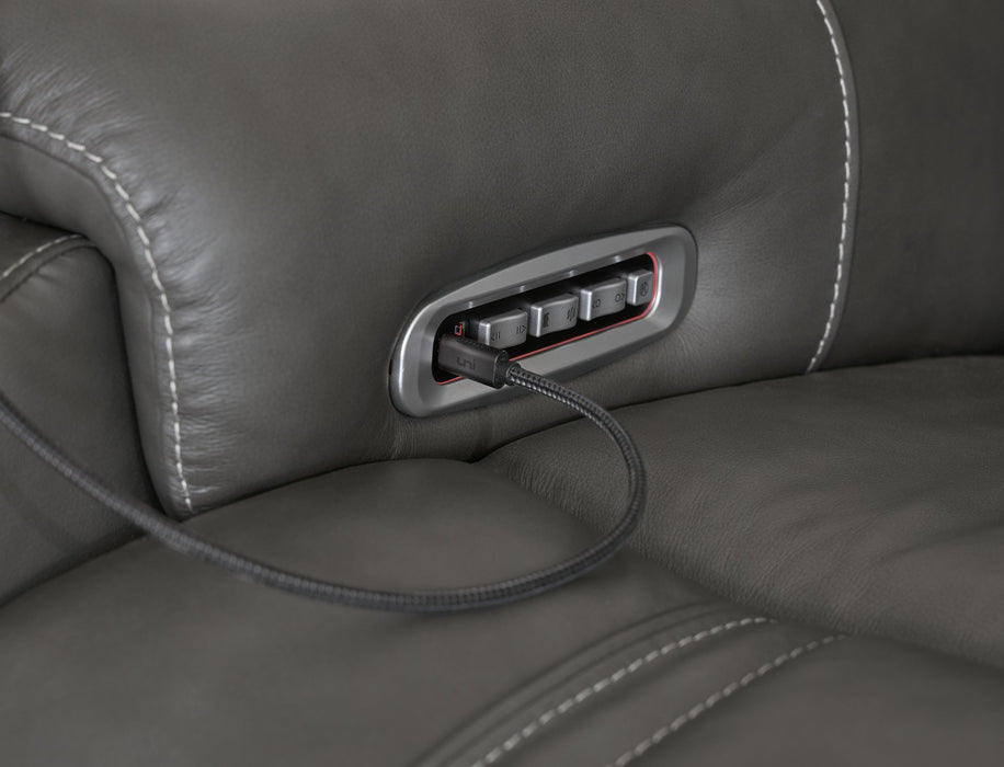 5Z - Pittson Power Sectional Reclining Sofa - Dow Furniture (ME)