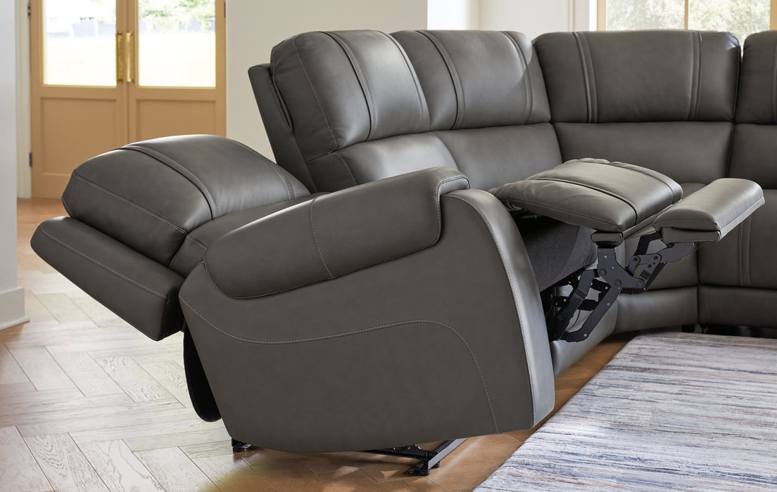 5Z - Pittson Power Reclining Sectional - Dow Furniture (ME)