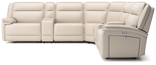 Double Deal Reclining Sectional with 2 Consoles - Dow Furniture (ME)
