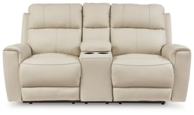 Dahlmoore Power Reclining Loveseat with Console - Dow Furniture (ME)