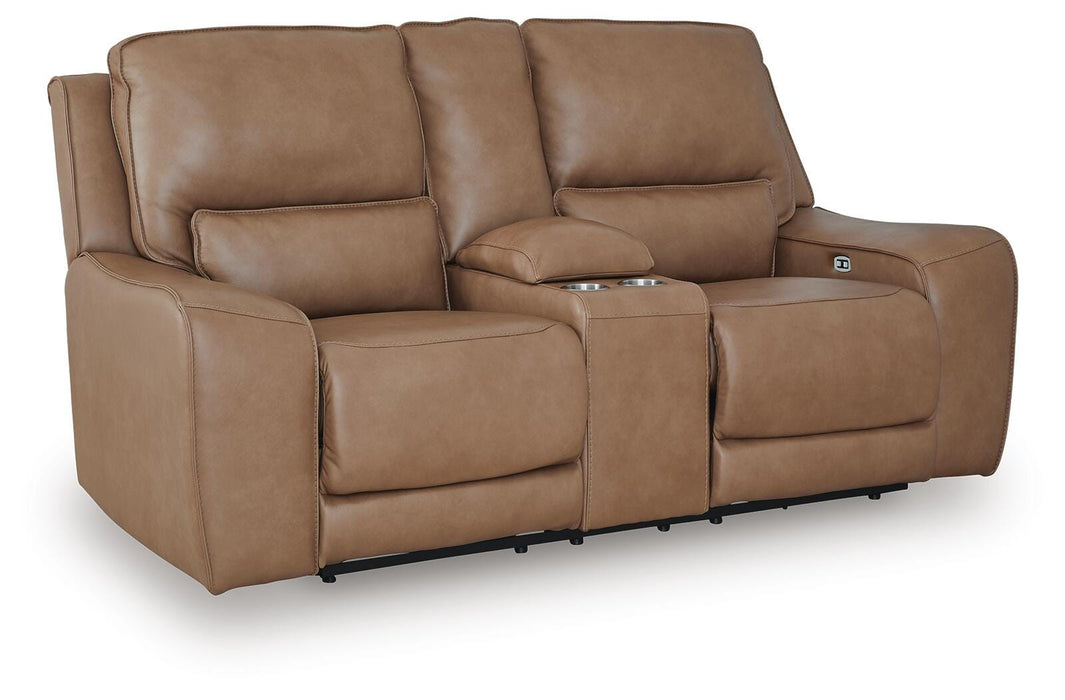DeepWakes Power Reclining Loveseat with Console - Dow Furniture (ME)