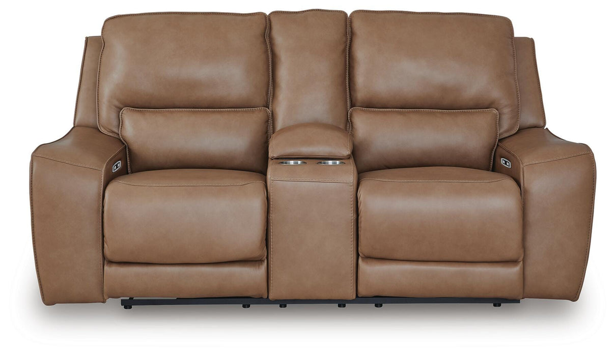 DeepWakes Power Reclining Loveseat with Console - Dow Furniture (ME)