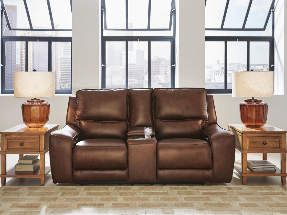 DeepWakes Power Reclining Loveseat with Console - Dow Furniture (ME)