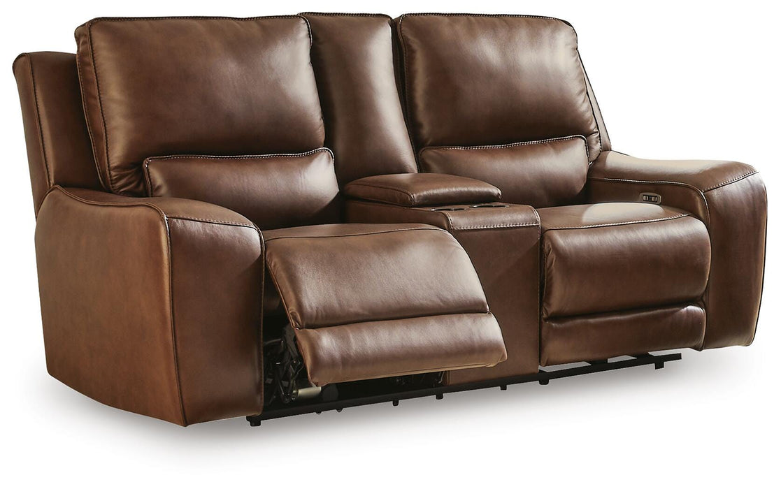 DeepWakes Power Reclining Loveseat with Console - Dow Furniture (ME)