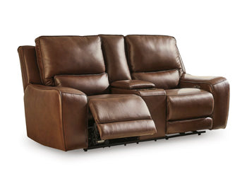 DeepWakes Power Reclining Loveseat with Console - Dow Furniture (ME)