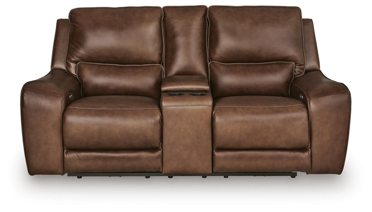DeepWakes Power Reclining Loveseat with Console - Dow Furniture (ME)