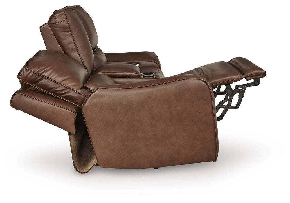 DeepWakes Power Reclining Loveseat with Console - Dow Furniture (ME)