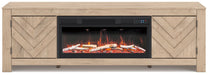 Cayboni 71" TV Stand with Electric Fireplace - Dow Furniture (ME)