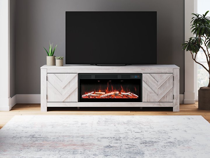 Cayboni 71" TV Stand with Electric Fireplace - Dow Furniture (ME)