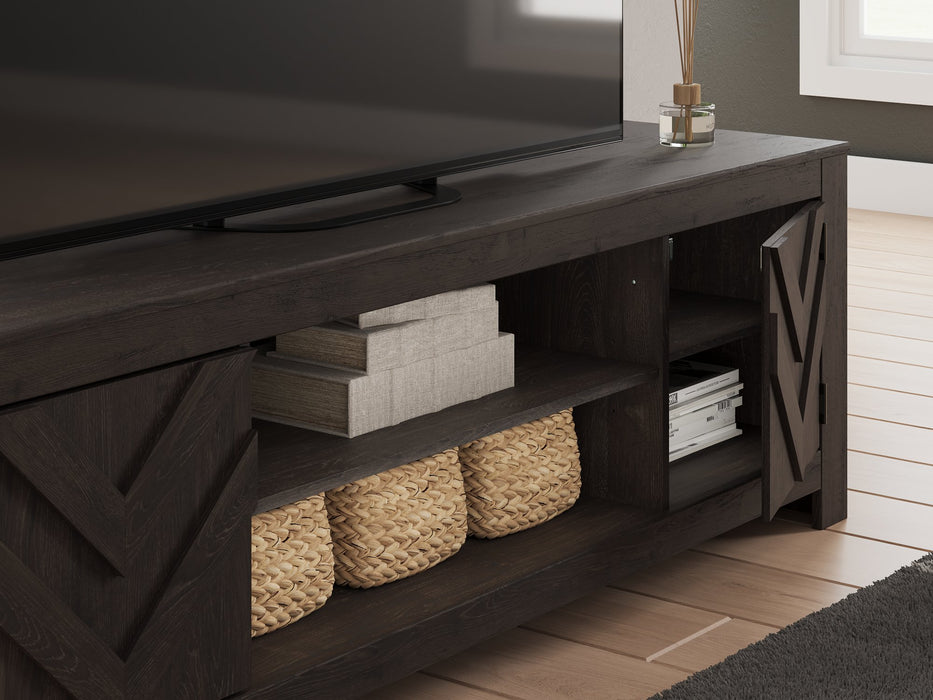 Cayboni 71" TV Stand with Electric Fireplace - Dow Furniture (ME)