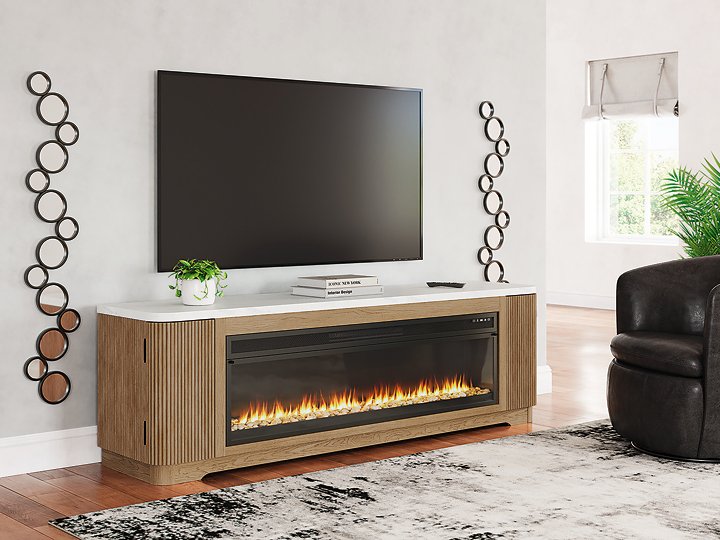 Camdill 80" TV Stand with Electric Fireplace - Dow Furniture (ME)