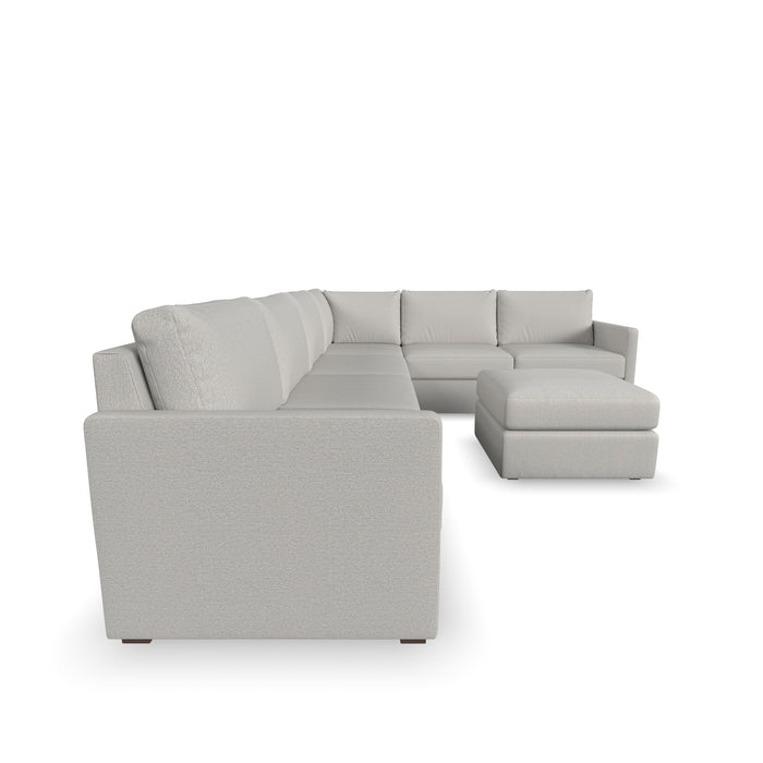 Flex 6-Seat Sectional with Narrow Arm and Ottoman - Dow Furniture (ME)