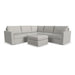 Flex 5-Seat Sectional with Standard Arm and Ottoman - Dow Furniture (ME)