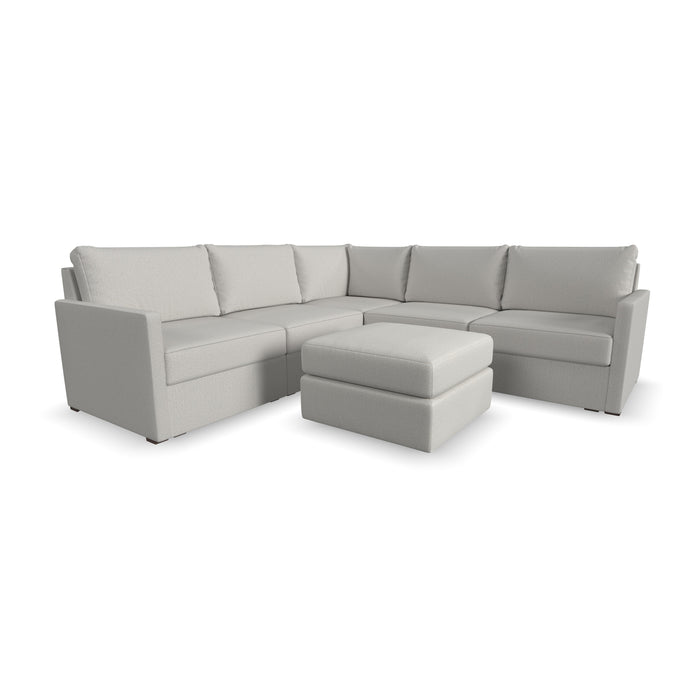 Flex 5-Seat Sectional with Narrow Arm and Ottoman - Dow Furniture (ME)