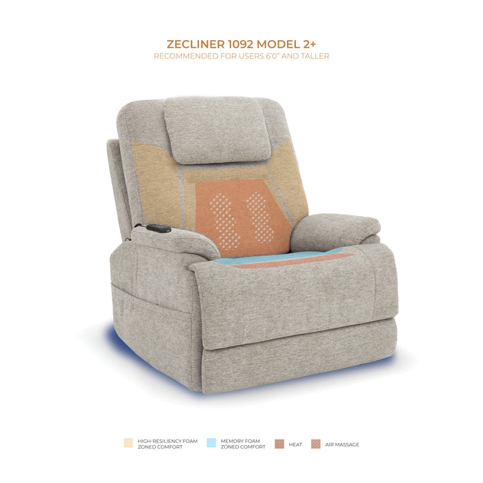 Zecliner Model 2+ Latitudes Power Lift Sleep Recliner with Power Headrest, Lumbar, Heat & Massage - 5000008530 - Dow Furniture (ME)