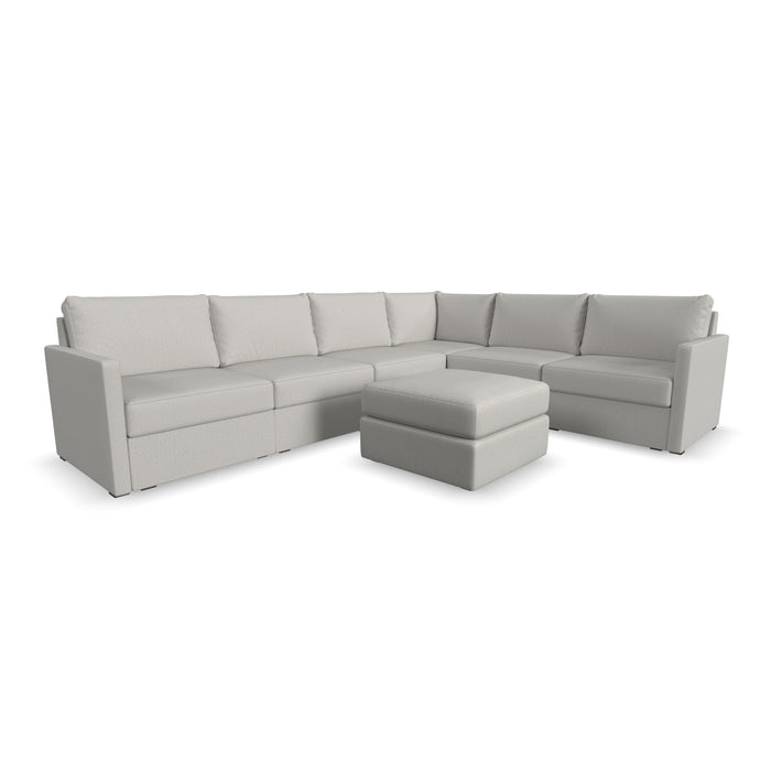 Flex 6-Seat Sectional with Narrow Arm and Ottoman - Dow Furniture (ME)