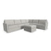 Flex 6-Seat Sectional with Narrow Arm and Ottoman - Dow Furniture (ME)