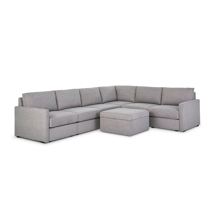 Flex 6-Seat Sectional with Narrow Arm and Storage Ottoman - 5000003380 - Dow Furniture (ME)