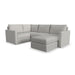 Flex 4-Seat Sectional with Standard Arm and Ottoman - Dow Furniture (ME)
