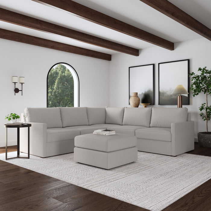 Flex 5-Seat Sectional with Narrow Arm and Ottoman - Dow Furniture (ME)