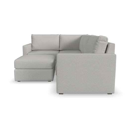 Flex 4-Seat Sectional with Standard Arm and Ottoman - Dow Furniture (ME)