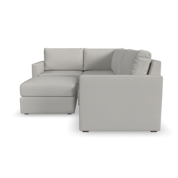 Flex 4-Seat Sectional with Standard Arm and Ottoman - Dow Furniture (ME)