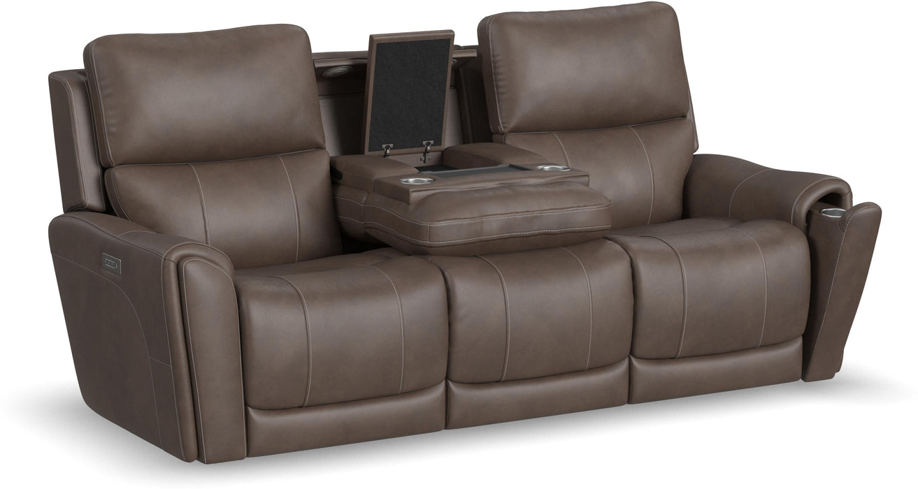 Carter Power Reclining Sofa with Console & Power Headrests & Lumbar