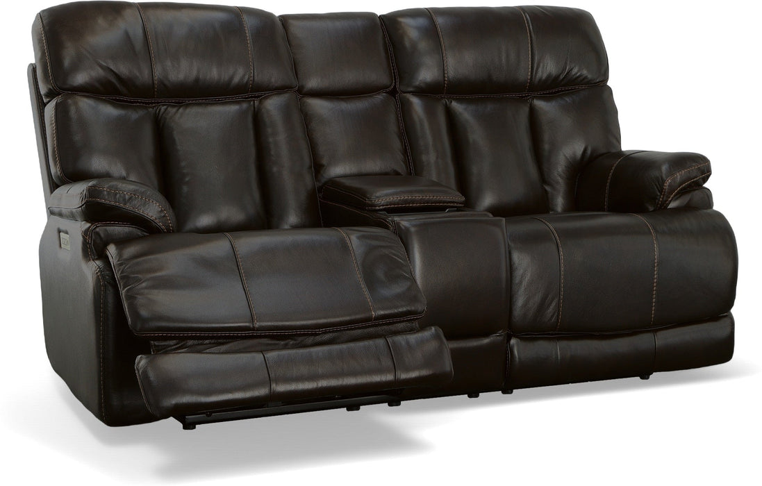 Clive Power Reclining Loveseat with Console & Power Headrests & Lumbar