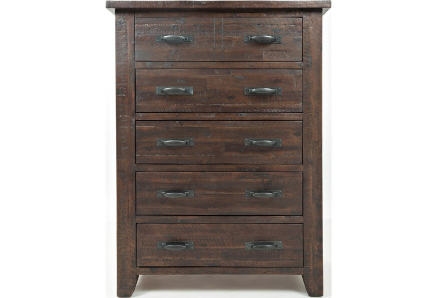 Jofran Jackson Lodge 5 Drawer Chest in Distressed image