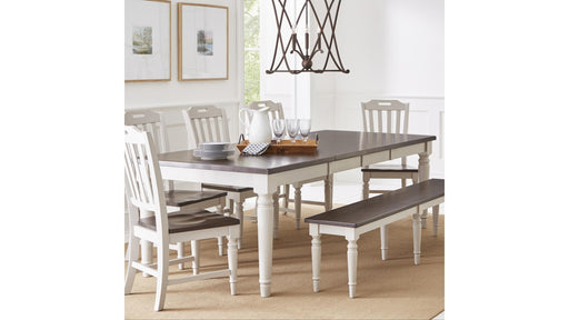 Jofran Orchard Park Rectangular Extension Table in Dark Brown/Soft Grey image