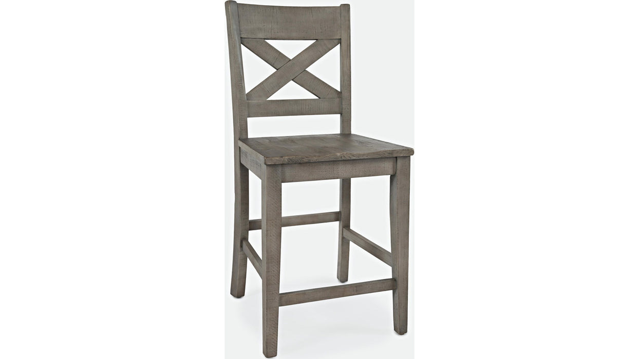 Jofran Outer Banks X-Back Stool in Gray (Set of 2) image